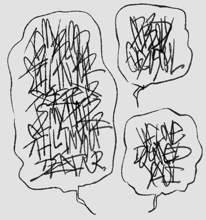 Angel speak (for comic series) // “is my blood still in your carpet? is my hair still in your drain?” “odd body even soul” “we love doomed yaoi”